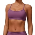 thumbnail image 1 of Sujetadores de entrenamiento de yoga con tiras y espalda abierta for mujer, almohadillas extraíbles entrecruzadas de soporte bajo for gimnasio deportivo, 1 of 7