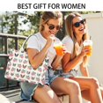 thumbnail image 5 of Large Capacity Tote Bag,White Boston Terrier and Flower Handbag Fashion Luxury Tote Bag,15.7"x13"x 5.1" Inches,Laptop Compatible, 5 of 6