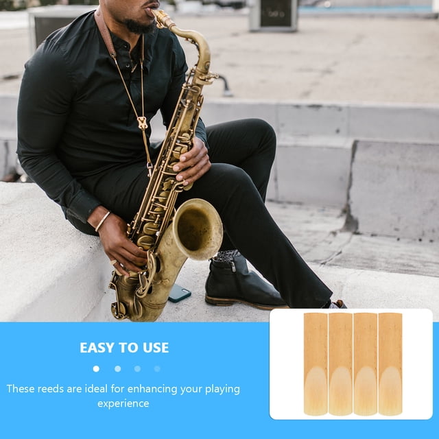 HAMPPLIES 20Pcs Alto Saxophone Reeds Khaki Color Easy to Install Enhancing Saxophone Musical Performance