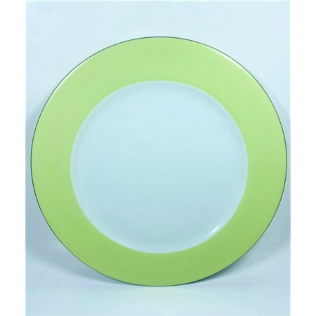 

LOT OF 2 Limoges Porcelaine de Sologne Dinner Plates 11.6 Diam - Green