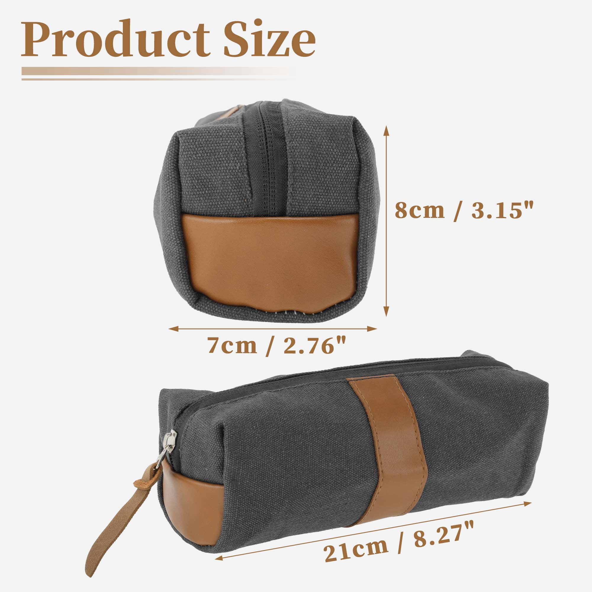 Unique Bargains Oxford Patchwork Style Aesthetic Pen Bag Organizer Gray