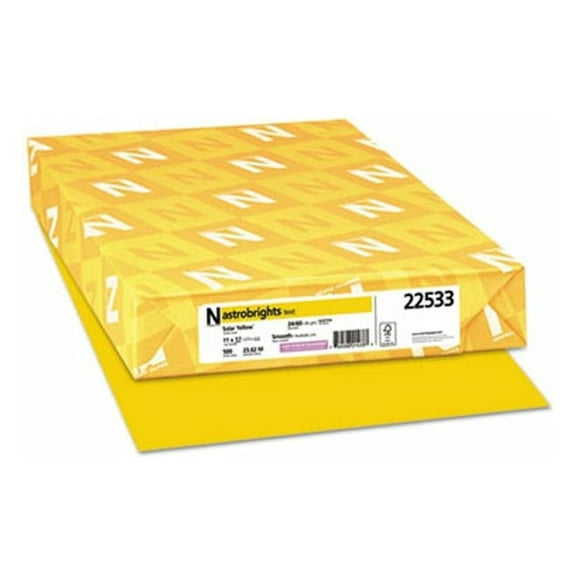 Astrobrights Color Paper, 24 lb Weight, 11 x 17, Solar Yellow, 500/Ream