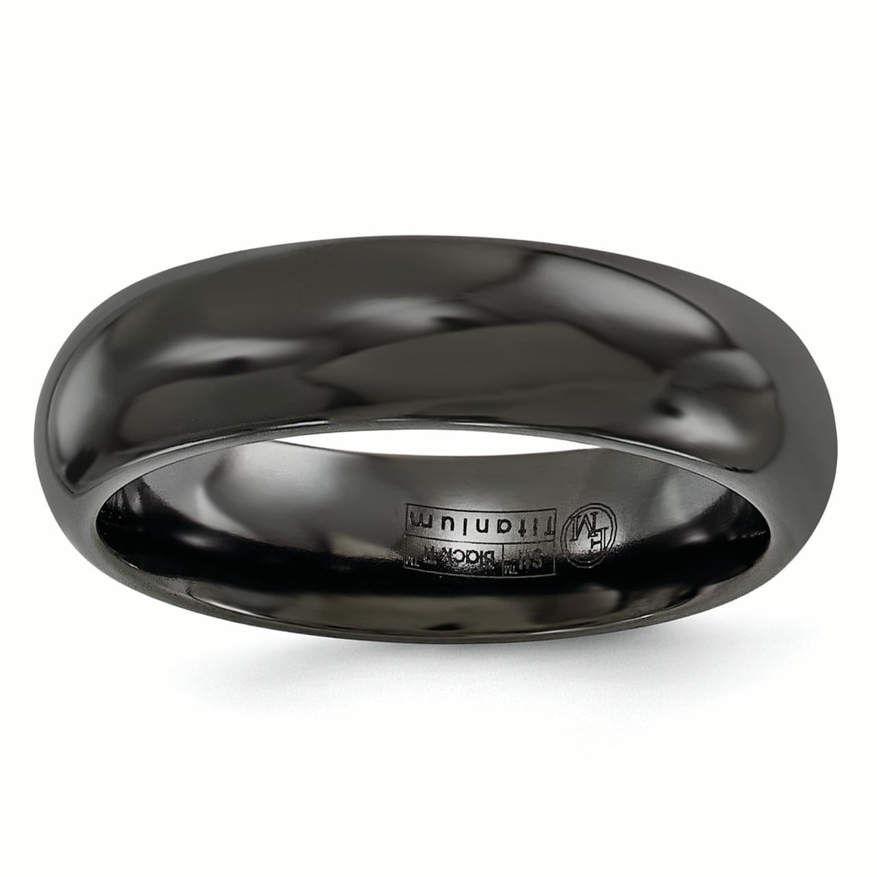 Wedding Bands Classic Bands Domed Bands Edward Mirell Titanium Polished 7mm Band Size 6.5