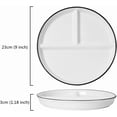 thumbnail image 2 of ABDFHE-Divided Porcelain Sectional Plates, Portion Control Plates for Adults Ceramic, Compartment Dinner Plates Perfect for Balanced Diet, 2 of 4