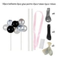 thumbnail image 1 of Cake Topper Home Wedding Party Cake Balloon Ribbon Straws Decoration Pastry Decor Silver Black Glitter Balloon, 1 of 9