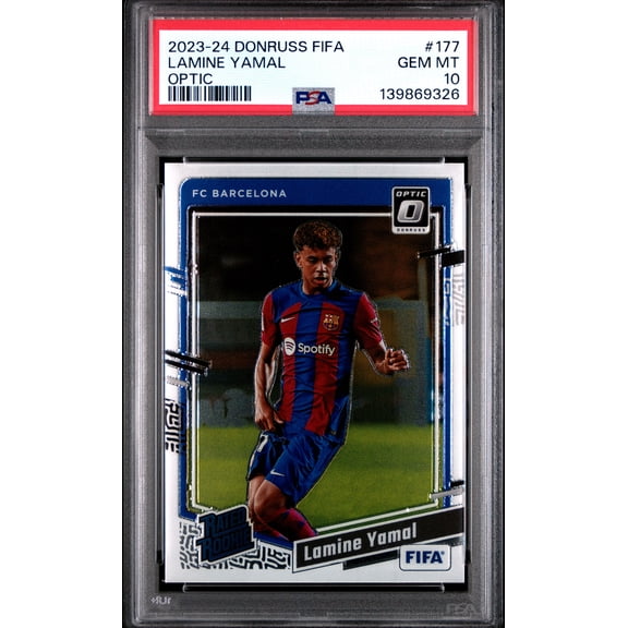 PSA 10 Lamine Yamal 2023-24 Donruss #177 Optic Rookie Card Barcelona