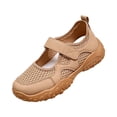 thumbnail image 3 of Domuza Women's Breathable Mesh Mary Jane Walking Shoes Adjustable Hook And Loop Strap Non Slip Rubber Sole Lightweight Casual Daily Outdoor Footwear Coffee 7（EU-38）, 3 of 4