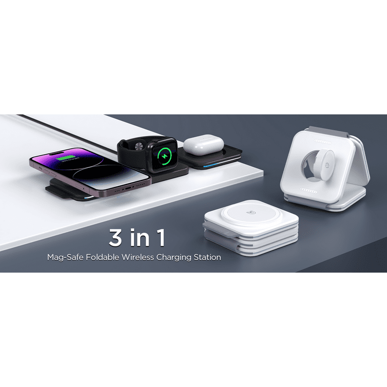 Mag-Safe Charger,Innotech 3 in 1 Magnetic Foldable Charging