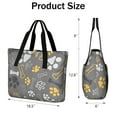 thumbnail image 3 of Tote Bag for Women - Dog Paw and Bone Shoulder Bag - Large Utility Work Duffle Bag with Zipper Handbag for Travel, Work, Sprots, 3 of 5