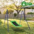 thumbnail image 3 of WYDK 700 lbs Giant 60'' Platform Tree Swing for Kids and Adult, Indoor/Outdoor Large Swing with Oxford Fabric, Adjustable Hanging Ropes, Suitable for Park, Playground, Backyard (Green), 3 of 9