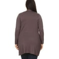 thumbnail image 4 of Women's Plus Size Casual Long Sleeve Loose Fit Solid Side Pockets Open Cardigan, 4 of 5