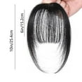 thumbnail image 3 of BadyminCSL Clip In Bangs All Real Hair Semi-Hand-Woven Brown Black Bangs Fringe with Temples Hairpieces for Women Curved Bangs for Daily Wear, 3 of 6