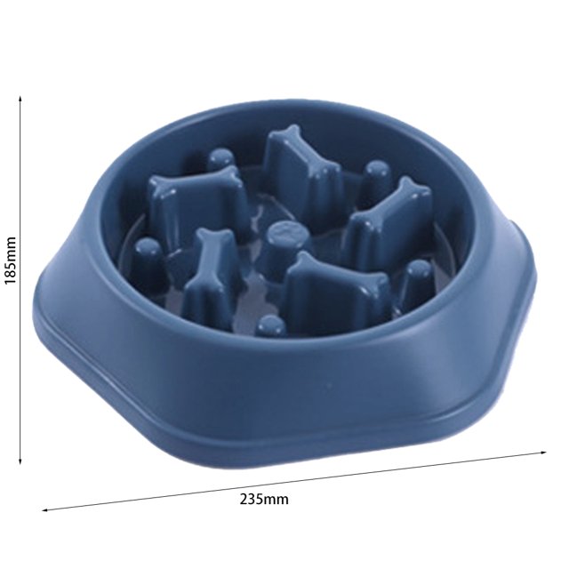 Plato de comida lenta para mascotas Gato Perro Anti asfixia Cachorro Alimentador Tazón de comida (Azul) Sywqhk Libre de BPA