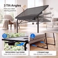thumbnail image 5 of Adjustable TV Tray Table with Cup Holder,2 Pack Foldable TV Dinner Tray Table with 6 Heights & 3 Tilt Angle for Couch, Bed, Sofa & Chair,Black, 5 of 12