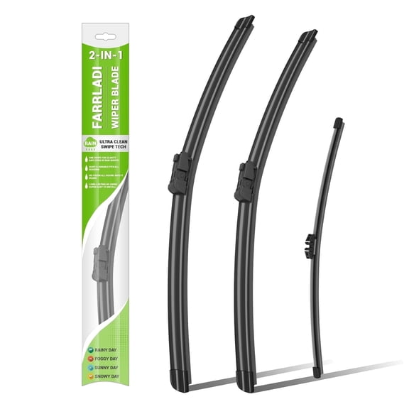 FARRLADI Silicone Windshield Wipers Replacement for Ford Bronco Sport 2021-2025,Original Equipment Automotive Replacement Wiper Blades - 22" 22" 9"(3 Pack)
