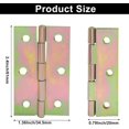 thumbnail image 3 of Murtenze 12 Pack 2.5 Inch Door Hinge, Colorful Butt Hinge Ball Bearing Window Outdoor Hinges with Mounting Screws, 3 of 5