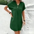 thumbnail image 3 of JIANJIA Casual Dresses For Women Neck Solid Colour Pullover Comfortable Button Down Dress Sportwear, 3 of 8