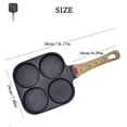 thumbnail image 2 of 4 Hole Non Stick Egg Frying Pan, 4 Hole Skillet with Handle, 4 Hole Frying Pan, Divided Egg Omelet Pans, For Omelets, Pancakes, And Sandwiches, Gas & Induction Stove Compatible, White, 2 of 7