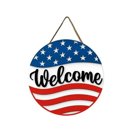 

Independence Day Wall Decoration Wall Hanging Independence Day Decorations Independence Day Atmosphere Home Decoration Door Hanging Red Wooden Listing 30*30cm 2024 Clearance