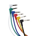 thumbnail image 3 of 6 Colors Electric Guitar Effect Patch Cable Wire Audio Connection Cable Cord 1/4 Inch TS Male Plug 30cm, 3 of 7