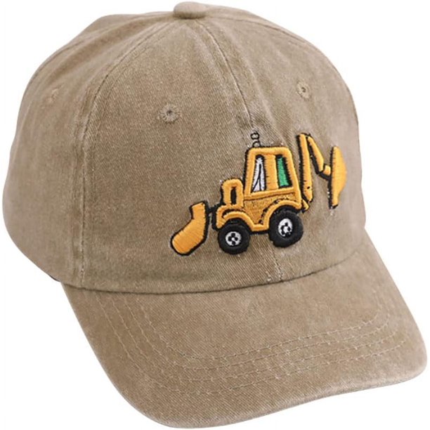 Gorra de béisbol para niños excavadora algodón lavado ajustable 50-54 cm niños 2-8 años