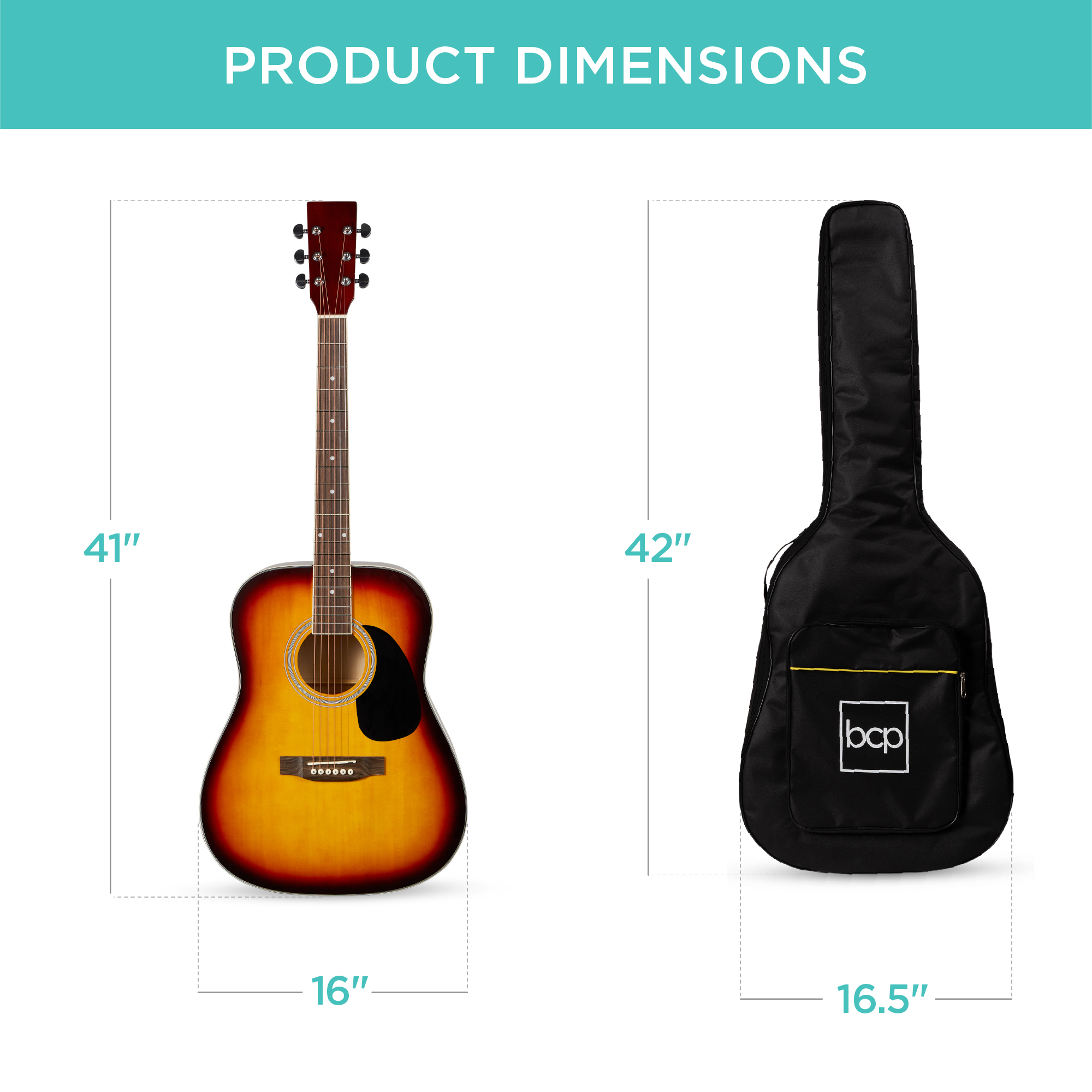 Best Choice Products 41in Full Size All-Wood Acoustic Guitar Kit photo 8