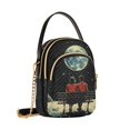 thumbnail image 7 of FORMRS Crossbody Bag for Women Quilted Travel Shoulder Cell Phone Purse with Chain Strap Handbag, Red Sitting on The Moon, 7 of 7