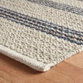 thumbnail image 5 of Dash & Albert Cielo Stripe Handwoven Cotton Rug, 2' 6" x 8', Navy, 5 of 8