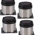 thumbnail image 5 of 8 piezas Patas ajustables para muebles Tornillos incluidos Patas redondas de metal y acero inoxidable para gabinete Patas de mesa Pie de gabinete Altura ajustable para sofá, mesa, gabinetes, estantes 50 mm JM, 5 of 5