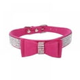 thumbnail image 1 of EIMELI Pet Dog Leather Rhinestones Bow Knot Collar Crystals Bling Diamonds for Small Medium Large Dogs, 1 of 10