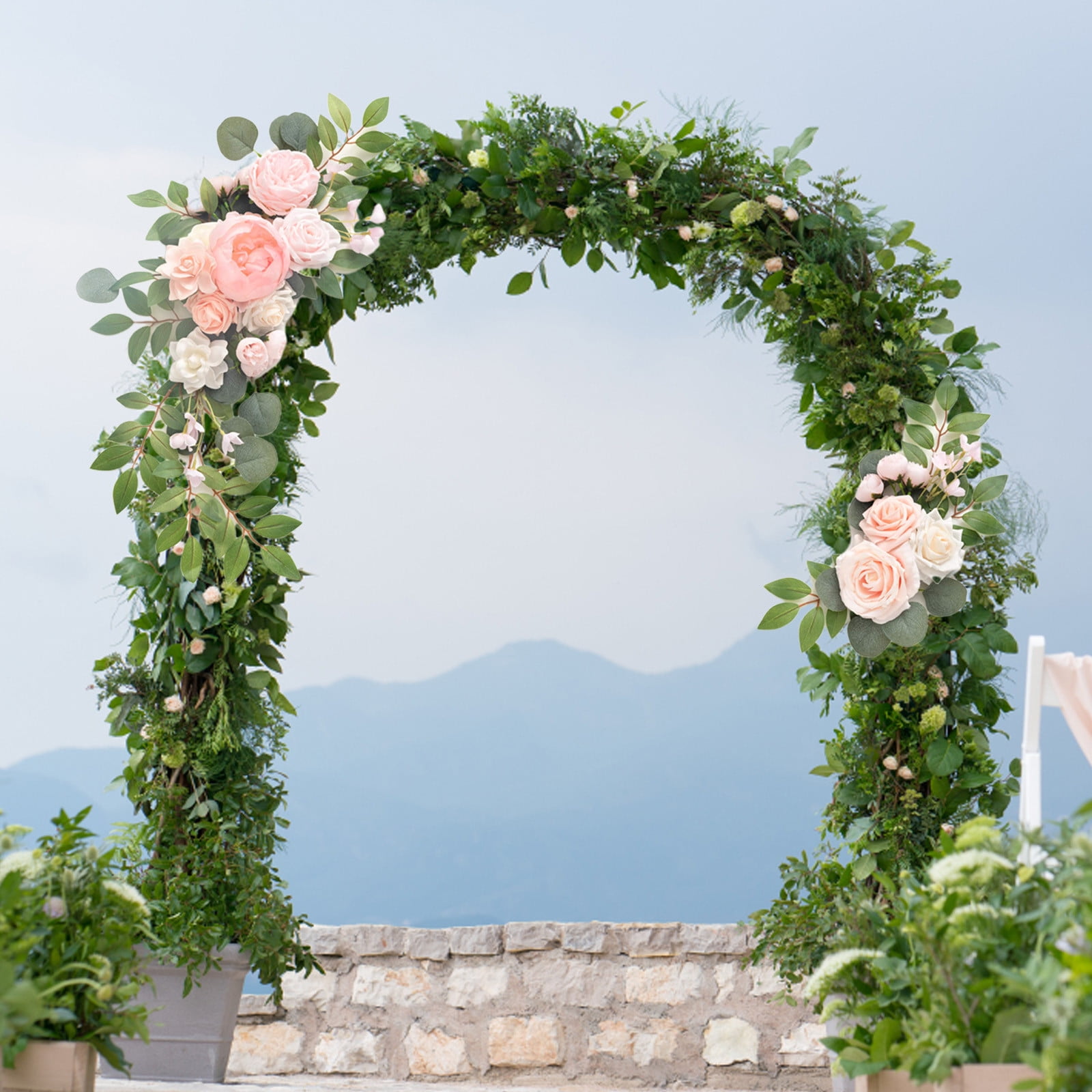 Roiihwy Artificial Flowers for Outdoor 19.68X9.84X3.14 Inches, Artificial Plants & Flowers Be Suited to Banquet, Party, Reception Entrance Wedding Arch and Background Decoration