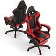 thumbnail image 6 of SOONTRANS Gaming Chair, High Back PU Leather Gamer Chair Game with Massage & Footrest, Reclining Ergonomic Computer Office Chair for Adults, Racing Style Video Game Chair, Red, 6 of 10