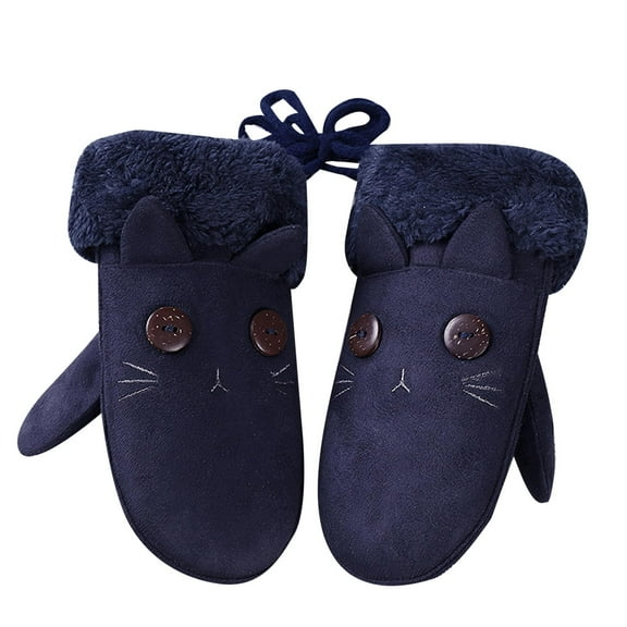 Povozer Toddler Gloves Kids Mittens Winter Warm Lined Fleece Gloves for Boys(BU2,One Size)