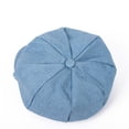 thumbnail image 3 of Denim Newsboy Cap with Soft Brim, Unisex Casual Peaked Hat, Vintage Style Everyday Headwear, 3 of 4