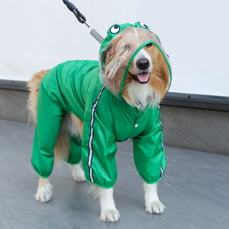 Dog Raincoat /Dinosaur/ Hooded Dog Rain Jacket Lightweight Outdoor Pet Supplies Make every walk a dry and experience for your f