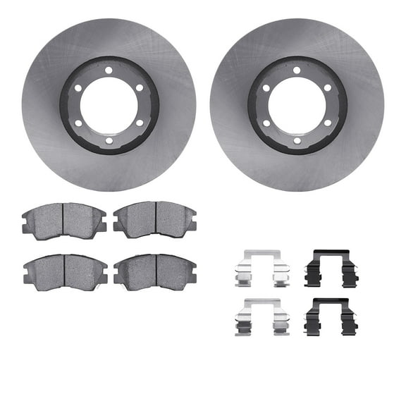 Dynamic Friction Company Front Brake Rotors with 5000 Advanced Brake Pads includes Hardware 6512-72266