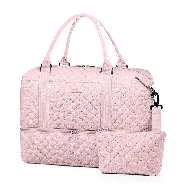 Bolso de viaje HOTOR impermeable y liviano rosa 34x44x20 cm