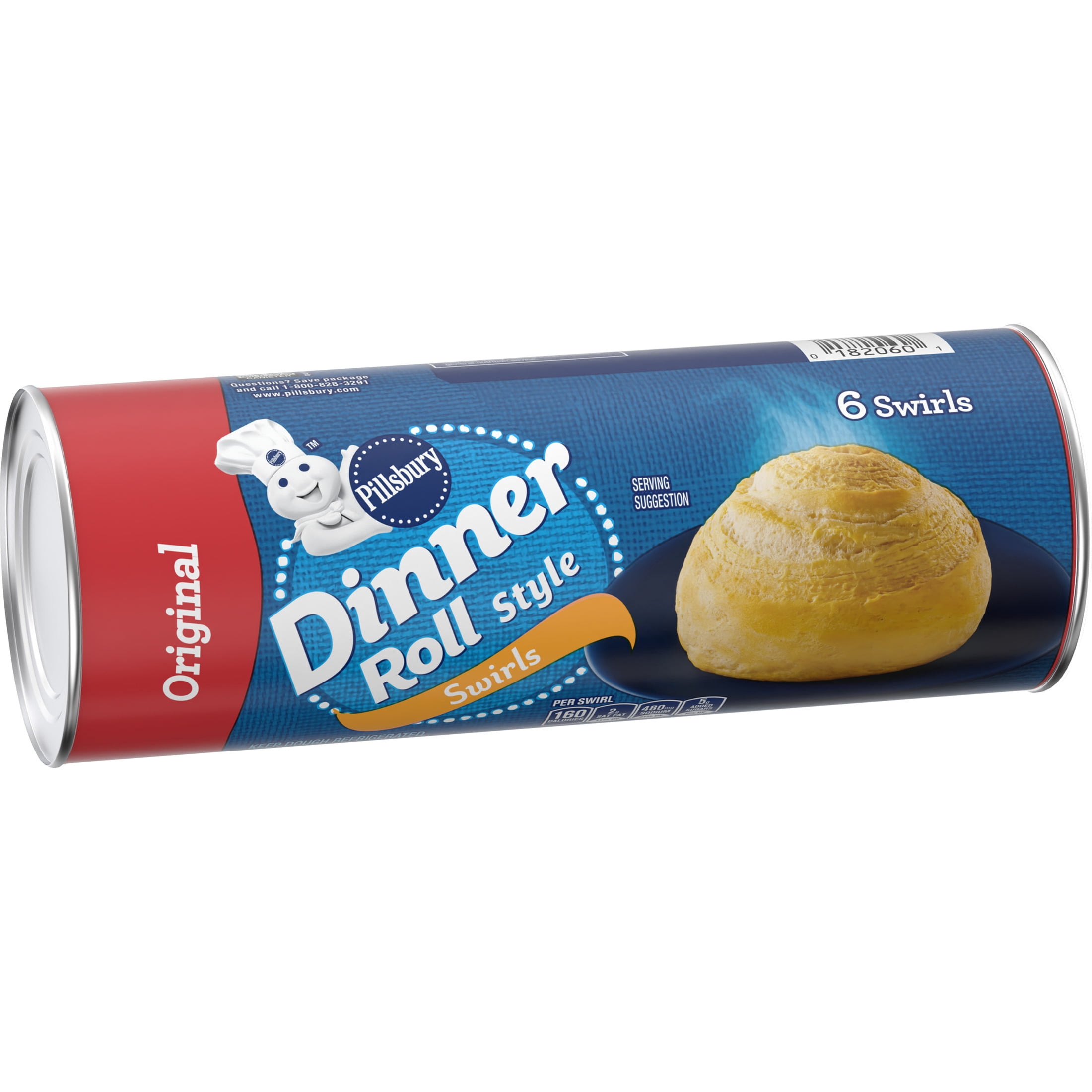 Pillsbury Dinner Roll Style Swirls, Original, 6 Rounds, 11 oz.