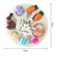 thumbnail image 6 of Sunjoy Tech Cute Chicken Egg Shaped Easter Silicone Mold Chocolate Fondant Cake Candy Mould Bunny Flower Carrot Mold, 6 of 8