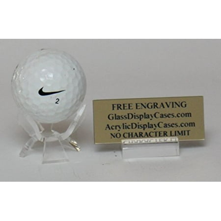 Golf Ball Hole in One - Eagle - Best Game / Round 3 Wing Display Stand with Custom Name Plate Holder - Free No Limit Engraved Name (Best Golf Game App)