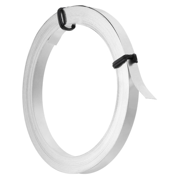 Uxcell 19.7 Feet Flat Copper Wire 5mm Nickel Silver Wire 32 Gauge Flat Bezel Wire