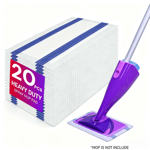 Mop Pad Refill Compatible with SwifferWet Jet Spray Mop, Wet Jet Mopping Pads for All Purpose Multi Surface Hardwood Floor Cleaning, 4 Layers Thickened and Super Absorbent, 20 Count.