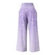 thumbnail image 5 of Puntoco Pantalones Rectos De Cintura Alta Con Bolsillo Y Cintura Elástica, Estampados, Sueltos, Informales, No Posicionados, Para Mujer, Color Morado M, 5 of 5