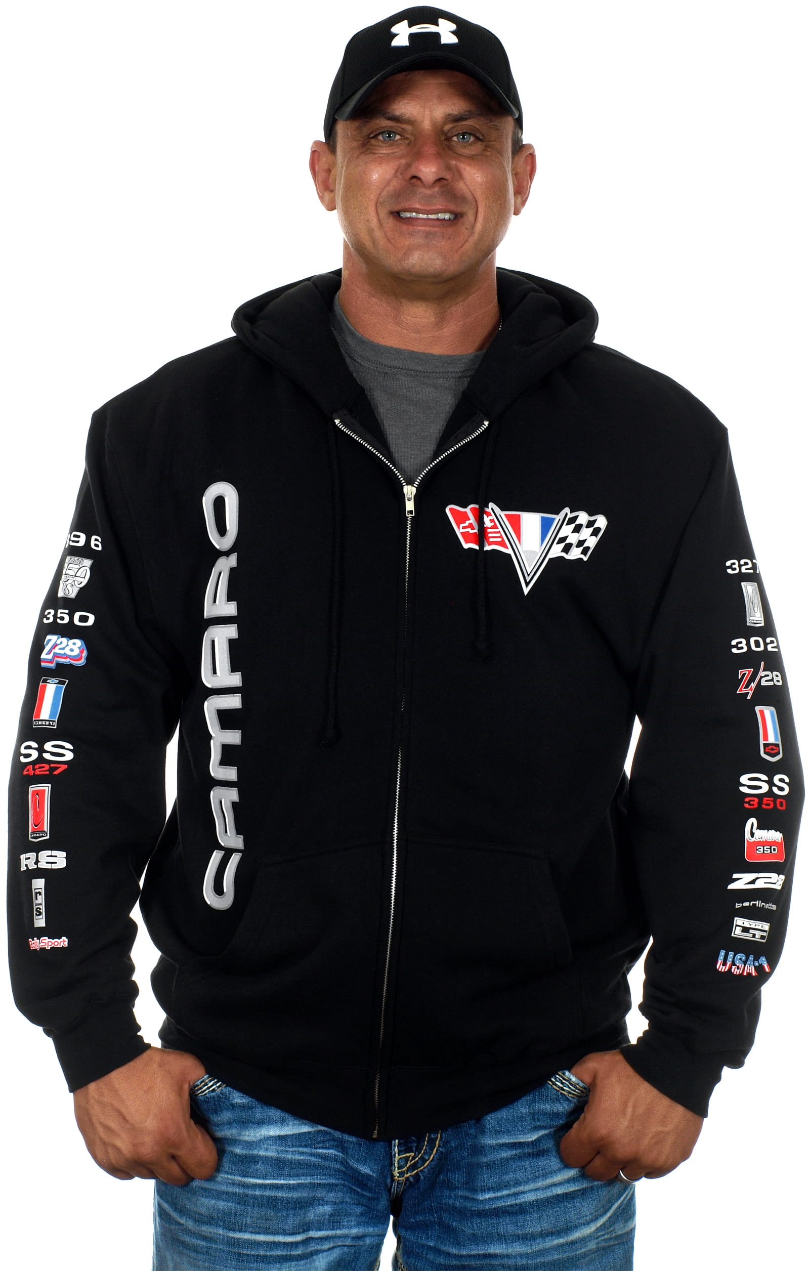 JH Design Group Men's Chevy Camaro Zip Up Hoodie