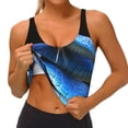 thumbnail image 3 of Fotbe Blue Viper Snake 2 Sujetador Deportivo Largo sin Aros para Mujer con Almohadillas y Soporte Medio, Transpirable y Absorbente, Camiseta Tipo Chaleco o Tank Top-X-Large, 3 of 8