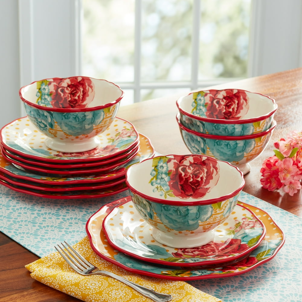 The Pioneer Woman Blossom Jubilee 12Piece Dinnerware Set
