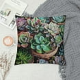 thumbnail image 2 of Shiartex Succulents Print Throw Pillow Covers Fashion Throw Pillow Case Soft Couch Pillows Decorative Square Pillow Covers for Sofa Living Room, 2 of 5
