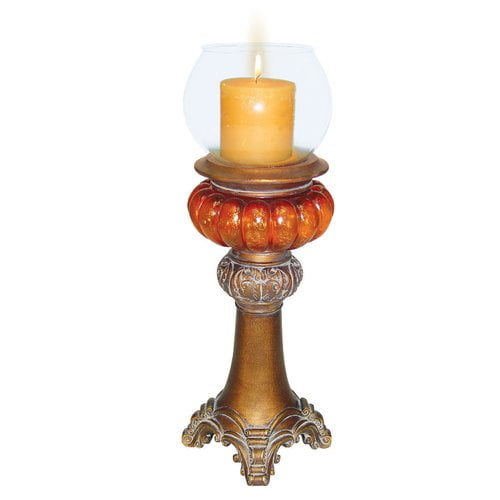 GOLD AMBER CANDLE HOLDER