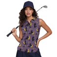thumbnail image 6 of Whosucclay Halloween Moon Pattern Design Golf Vest Womens Golf Shirt for Ladies, Breathable Fashion for Running Athletic Outdoor, 6 of 8