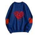 thumbnail image 5 of Hxlamzoo Womens Sweatshirt Cute Valentines Love Heart Printed Graphic Crewneck Pullover Casual Long Sleeve Tops, 5 of 5